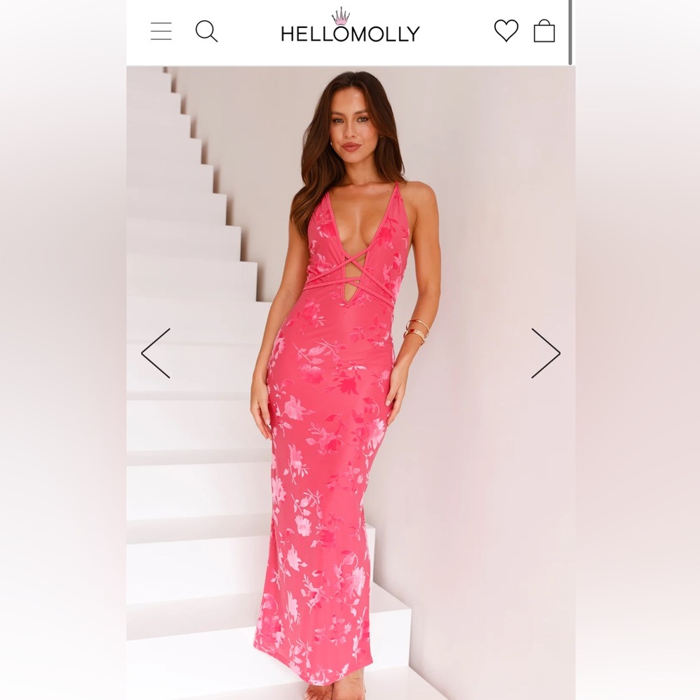 Hello Molly Winner Winner Maxi Dress - Pink, Medium, NWT